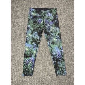 Tuff Athletics Womens Size Small Leggings Pocket Activewear Pants Blue Green New